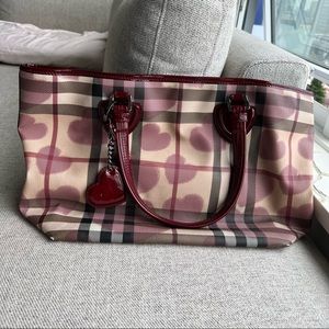 Authentic Burberry supernova with heart tote